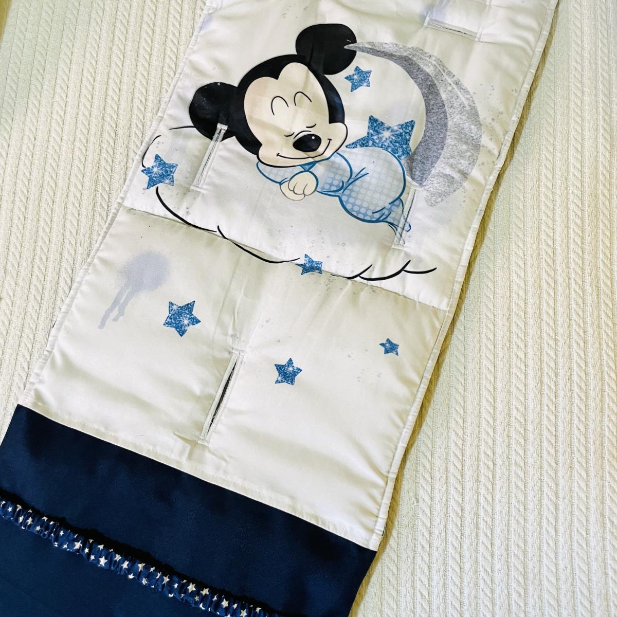 Materasso per passeggino mickey sulla luna blu bianco