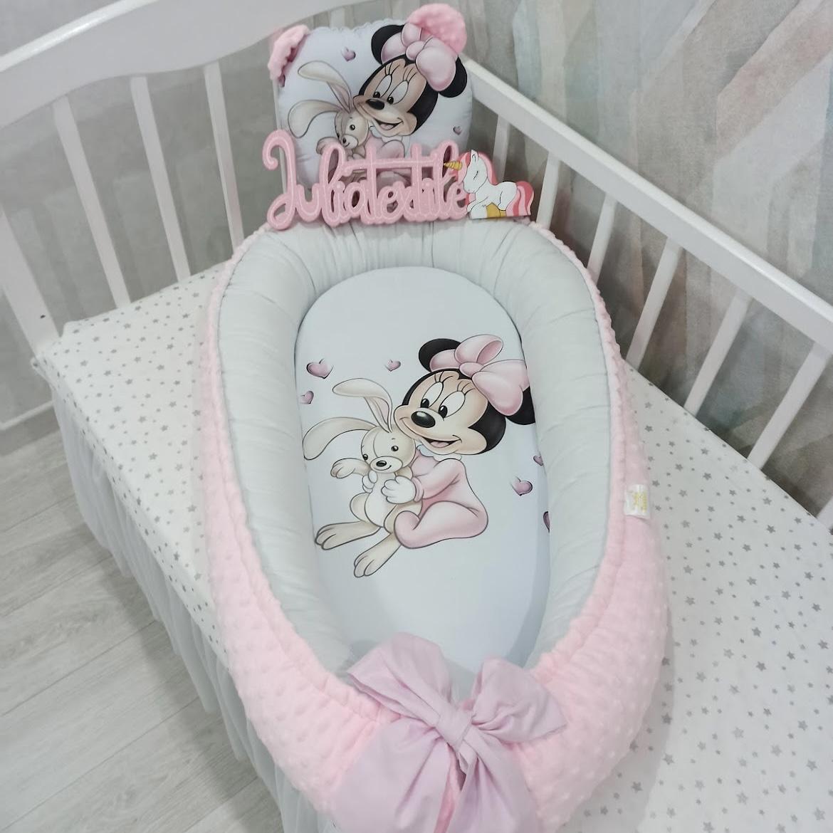 Cocoon with minnie and white pink bunny print