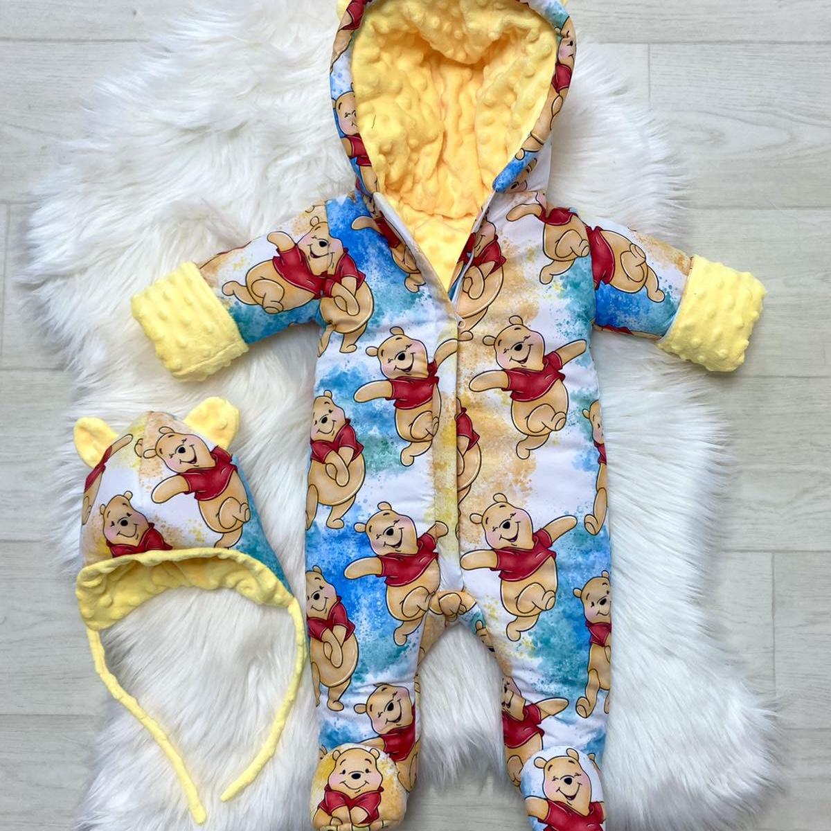 Winter jumpsuit with Winnie blue yellow print