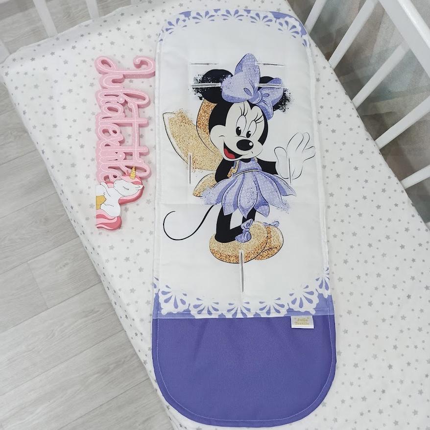 Materasso per passeggino minnie con le ali viola oro