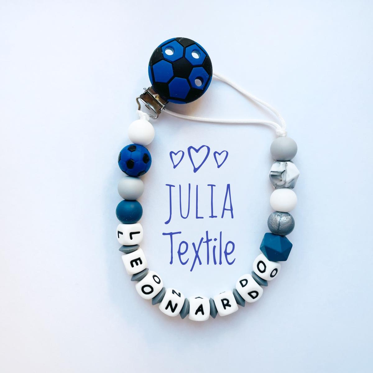 Chain with name balloon blue white