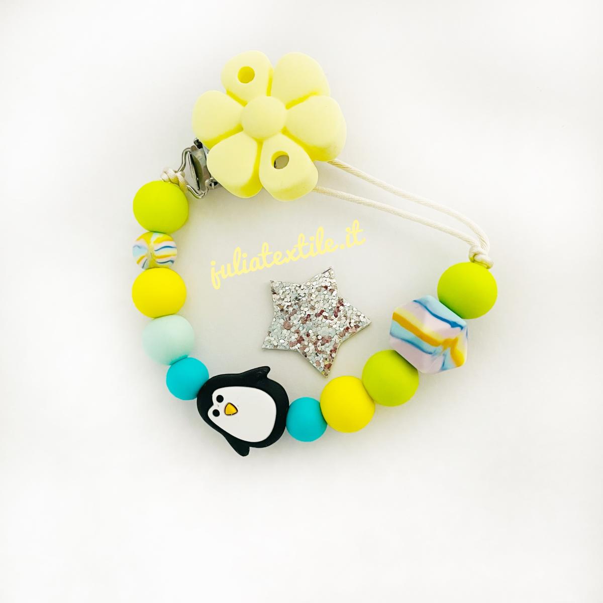 Chain with colored penguin