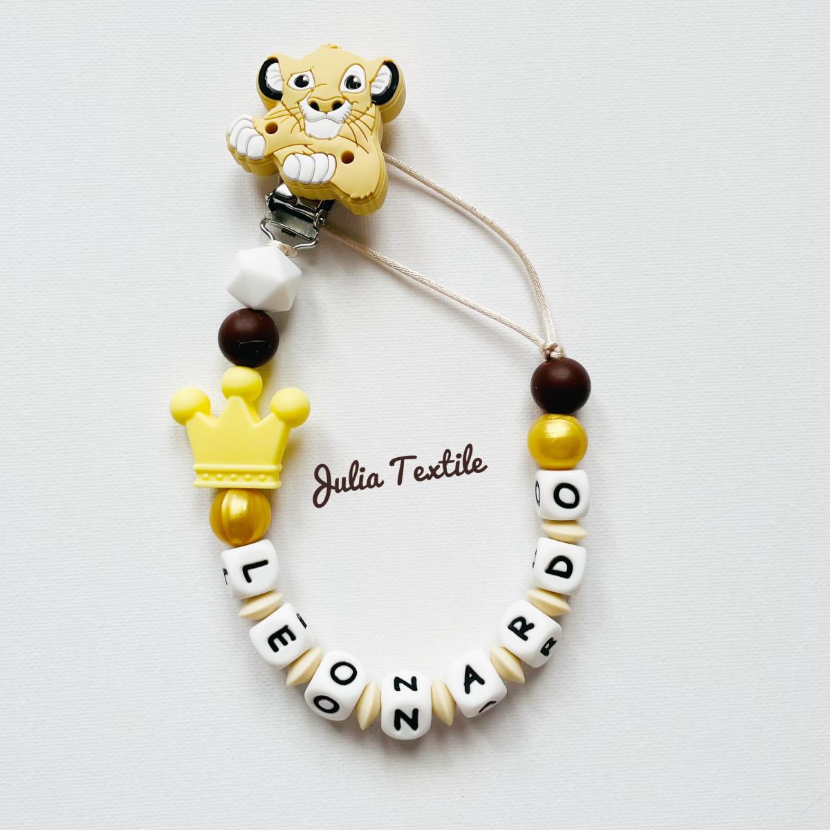 Chain with name Simba with gold and brown