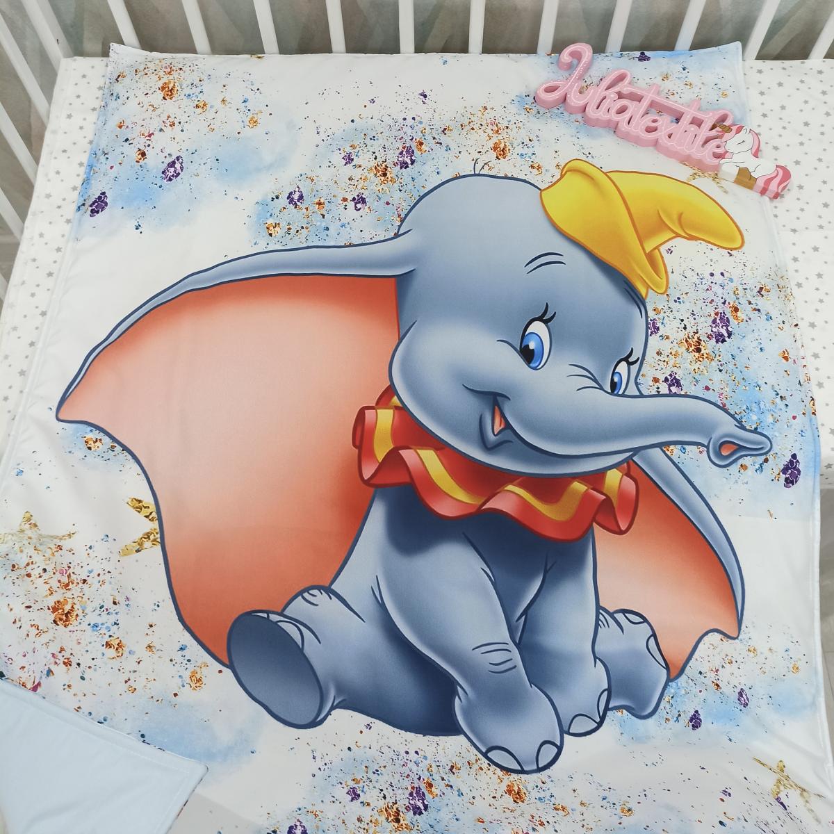 Winter Comfort: Double-Face Blanket with Dumbo Print