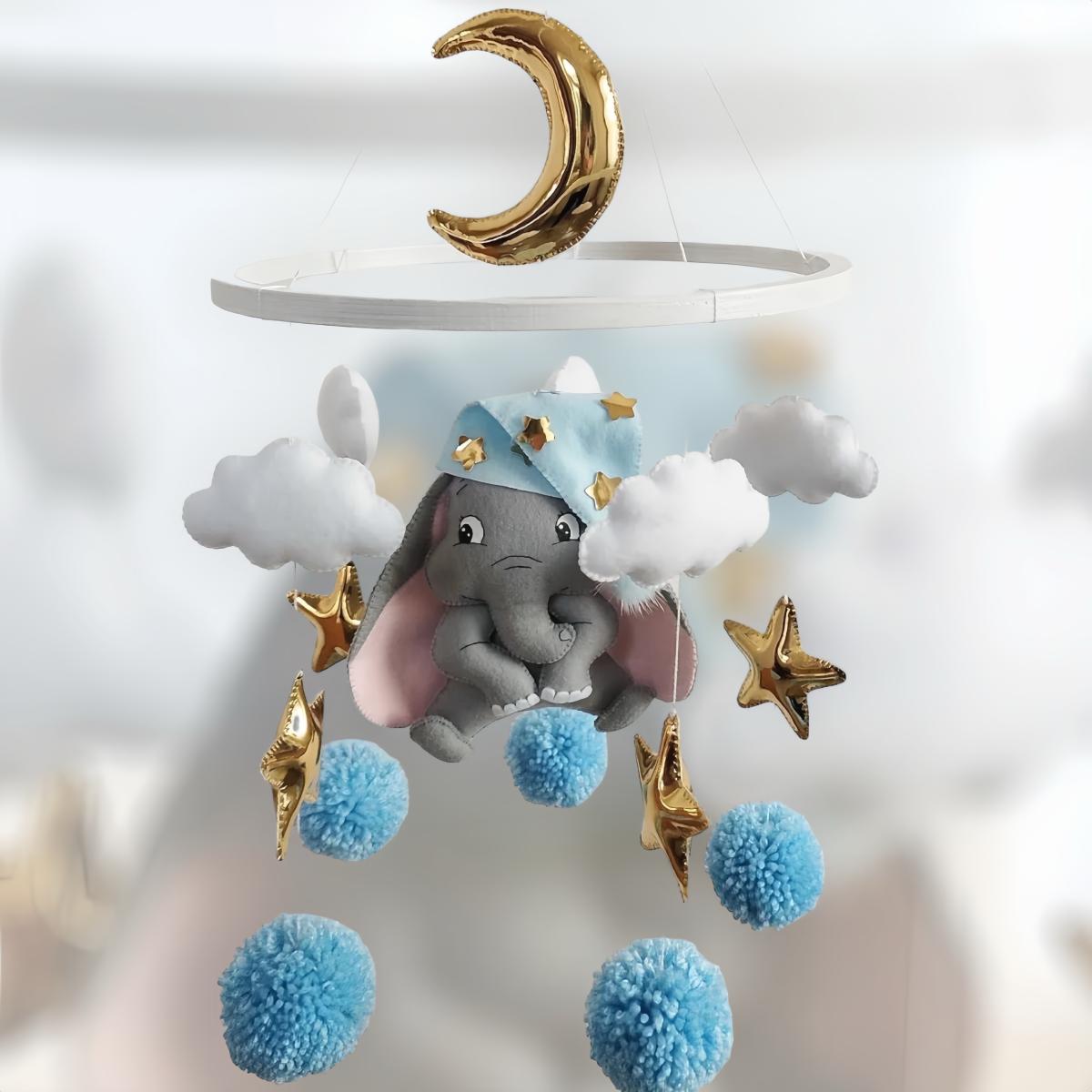 Musical Mobile with Little Elephant: Enchanting Melodies for Sweet Dreams