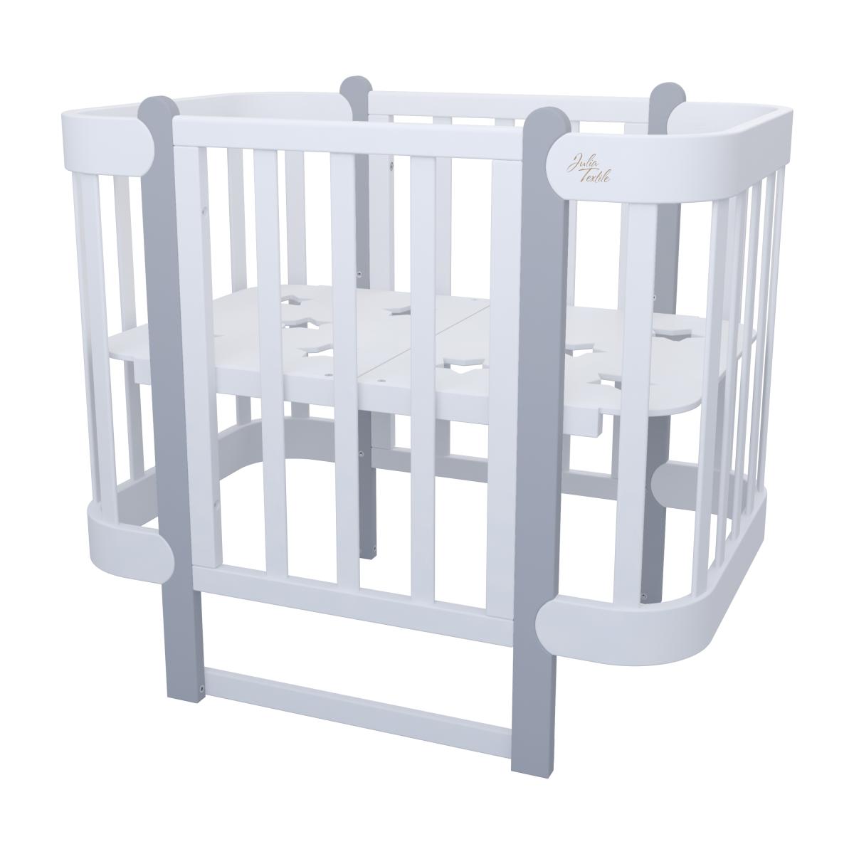 Convertible Crib NIKA 5-in-1 White Light Gray