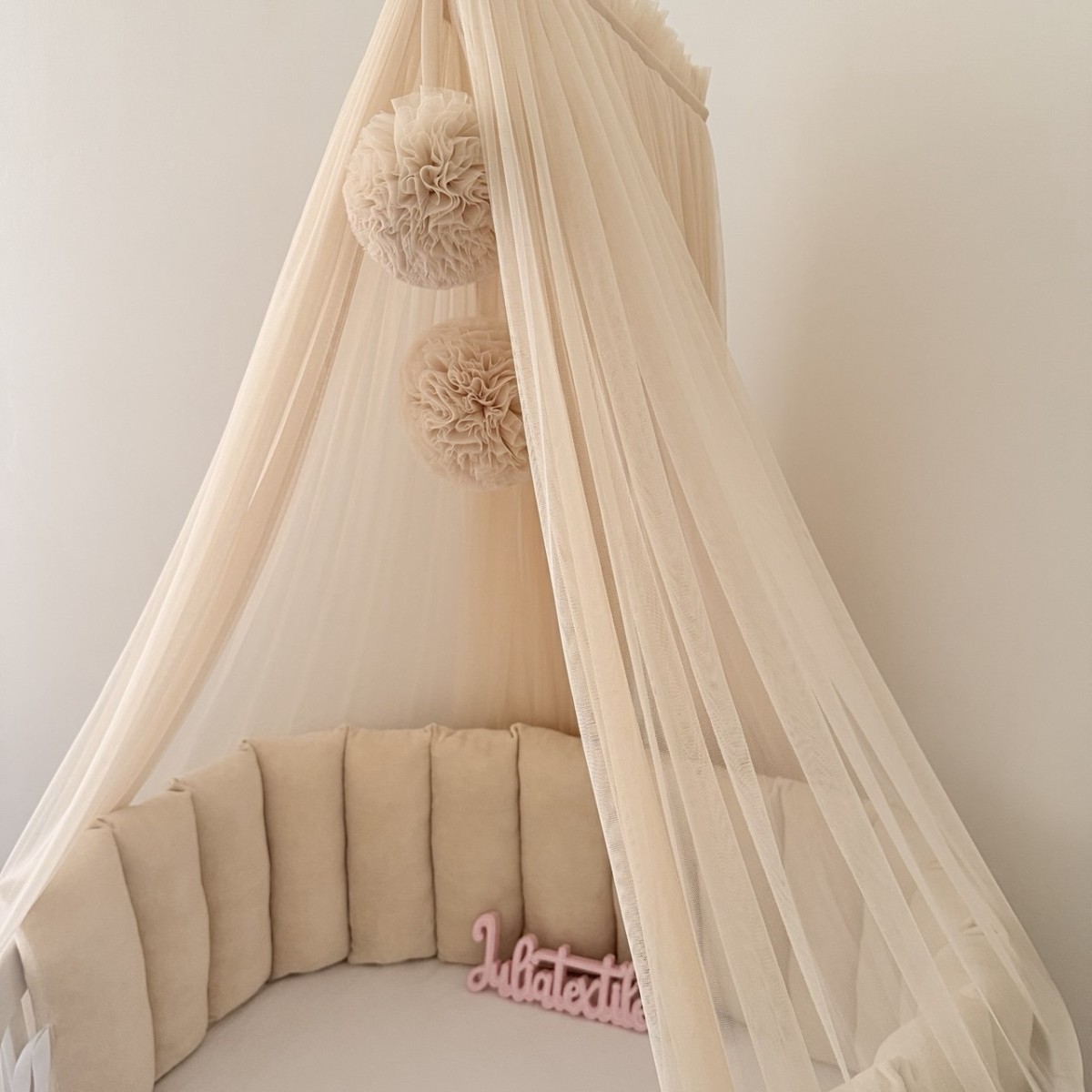 Greek Veil in Tulle - Nude Color