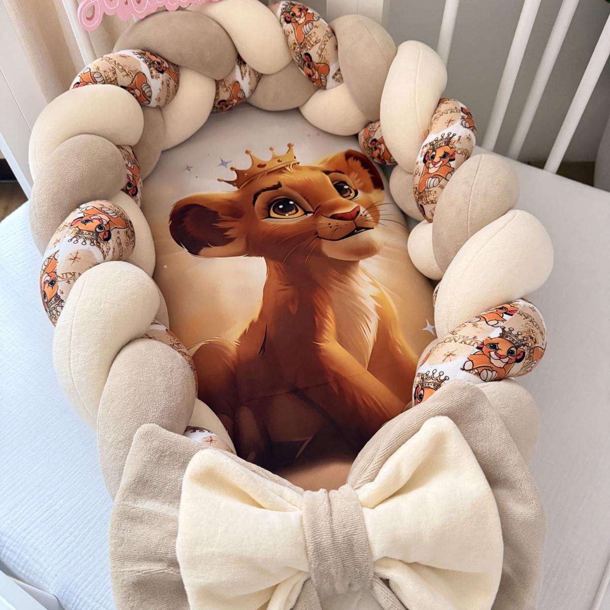 Braided Baby Nest with Double Bow – Handmade